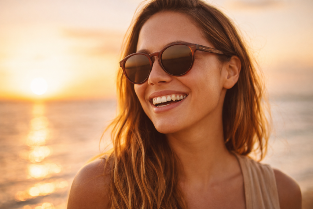 nachhaltige sonnenbrillen für damen von take a shot