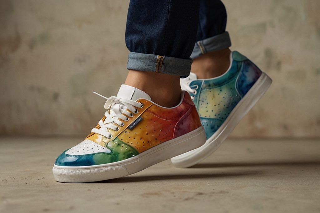 KI-generiertes Symbolbild: nachhaltige Sneakermaterialien