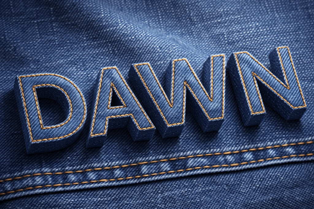 KI-modifziertes Logo: dawn denim